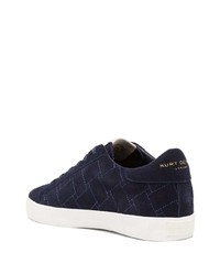 dunkelblaue Wildleder niedrige Sneakers von Kurt Geiger London