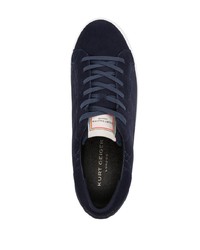 dunkelblaue Wildleder niedrige Sneakers von Kurt Geiger London