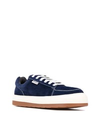 dunkelblaue Wildleder niedrige Sneakers von Sunnei