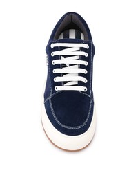 dunkelblaue Wildleder niedrige Sneakers von Sunnei