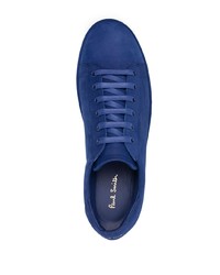 dunkelblaue Wildleder niedrige Sneakers von Paul Smith