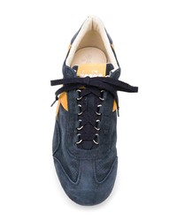 dunkelblaue Wildleder niedrige Sneakers von Diadora