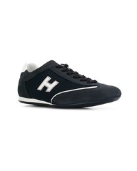 dunkelblaue Wildleder niedrige Sneakers von Hogan