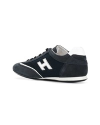 dunkelblaue Wildleder niedrige Sneakers von Hogan