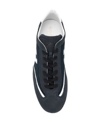 dunkelblaue Wildleder niedrige Sneakers von Hogan