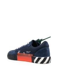 dunkelblaue Wildleder niedrige Sneakers von Off-White