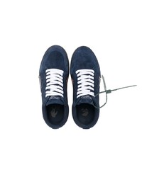 dunkelblaue Wildleder niedrige Sneakers von Off-White