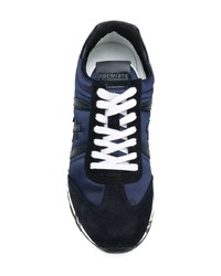 dunkelblaue Wildleder niedrige Sneakers von White Premiata