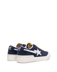 dunkelblaue Wildleder niedrige Sneakers von A Bathing Ape