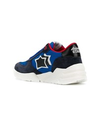 dunkelblaue Wildleder niedrige Sneakers von atlantic stars