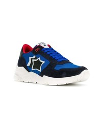 dunkelblaue Wildleder niedrige Sneakers von atlantic stars