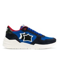 dunkelblaue Wildleder niedrige Sneakers von atlantic stars