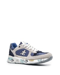 dunkelblaue Wildleder niedrige Sneakers von Premiata