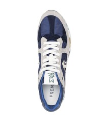 dunkelblaue Wildleder niedrige Sneakers von Premiata