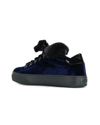 dunkelblaue Wildleder niedrige Sneakers von Tod's