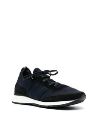 dunkelblaue Wildleder niedrige Sneakers von Brioni