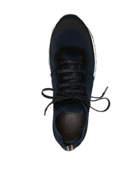 dunkelblaue Wildleder niedrige Sneakers von Brioni