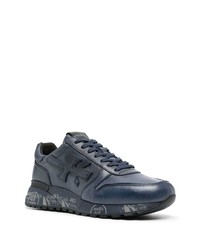 dunkelblaue Wildleder niedrige Sneakers von Premiata