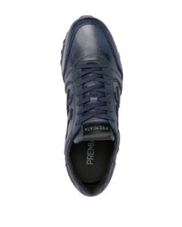 dunkelblaue Wildleder niedrige Sneakers von Premiata