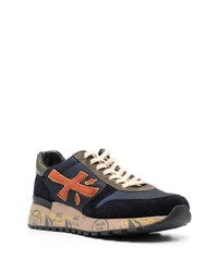 dunkelblaue Wildleder niedrige Sneakers von Premiata