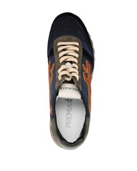 dunkelblaue Wildleder niedrige Sneakers von Premiata