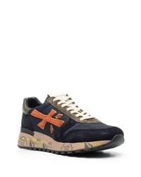 dunkelblaue Wildleder niedrige Sneakers von Premiata