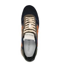 dunkelblaue Wildleder niedrige Sneakers von Premiata