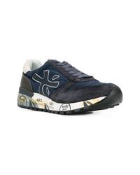 dunkelblaue Wildleder niedrige Sneakers von Premiata