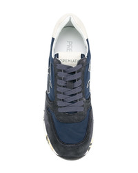 dunkelblaue Wildleder niedrige Sneakers von Premiata