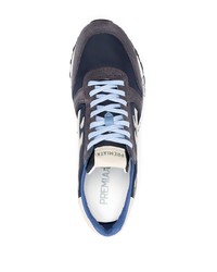 dunkelblaue Wildleder niedrige Sneakers von Premiata