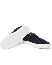 dunkelblaue Wildleder niedrige Sneakers von Hugo Boss