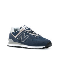 dunkelblaue Wildleder niedrige Sneakers von New Balance