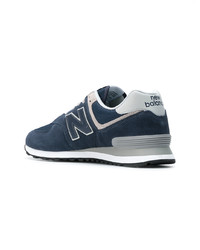 dunkelblaue Wildleder niedrige Sneakers von New Balance