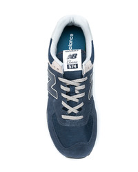 dunkelblaue Wildleder niedrige Sneakers von New Balance