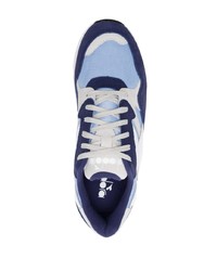 dunkelblaue Wildleder niedrige Sneakers von Diadora