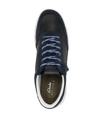 dunkelblaue Wildleder niedrige Sneakers von Clarks Originals