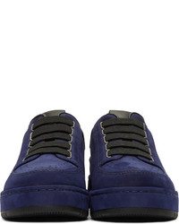 dunkelblaue Wildleder niedrige Sneakers von 3.1 Phillip Lim