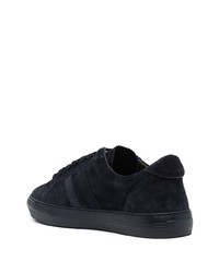 dunkelblaue Wildleder niedrige Sneakers von Moncler