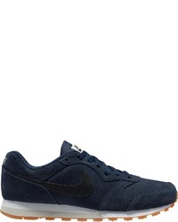 dunkelblaue Wildleder niedrige Sneakers von Nike Sportswear