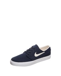 dunkelblaue Wildleder niedrige Sneakers von Nike Sportswear