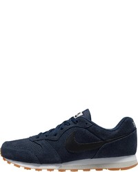 dunkelblaue Wildleder niedrige Sneakers von Nike Sportswear