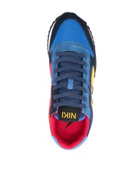 dunkelblaue Wildleder niedrige Sneakers von Sun 68