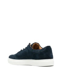 dunkelblaue Wildleder niedrige Sneakers von Harrys Of London