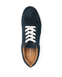 dunkelblaue Wildleder niedrige Sneakers von Harrys Of London