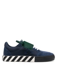 dunkelblaue Wildleder niedrige Sneakers von Off-White