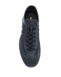 dunkelblaue Wildleder niedrige Sneakers von Hogan