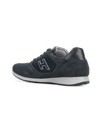 dunkelblaue Wildleder niedrige Sneakers von Hogan