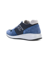 dunkelblaue Wildleder niedrige Sneakers von Hogan