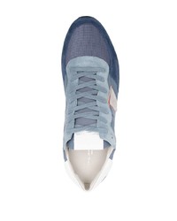 dunkelblaue Wildleder niedrige Sneakers von Philippe Model Paris