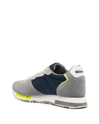 dunkelblaue Wildleder niedrige Sneakers von Blauer